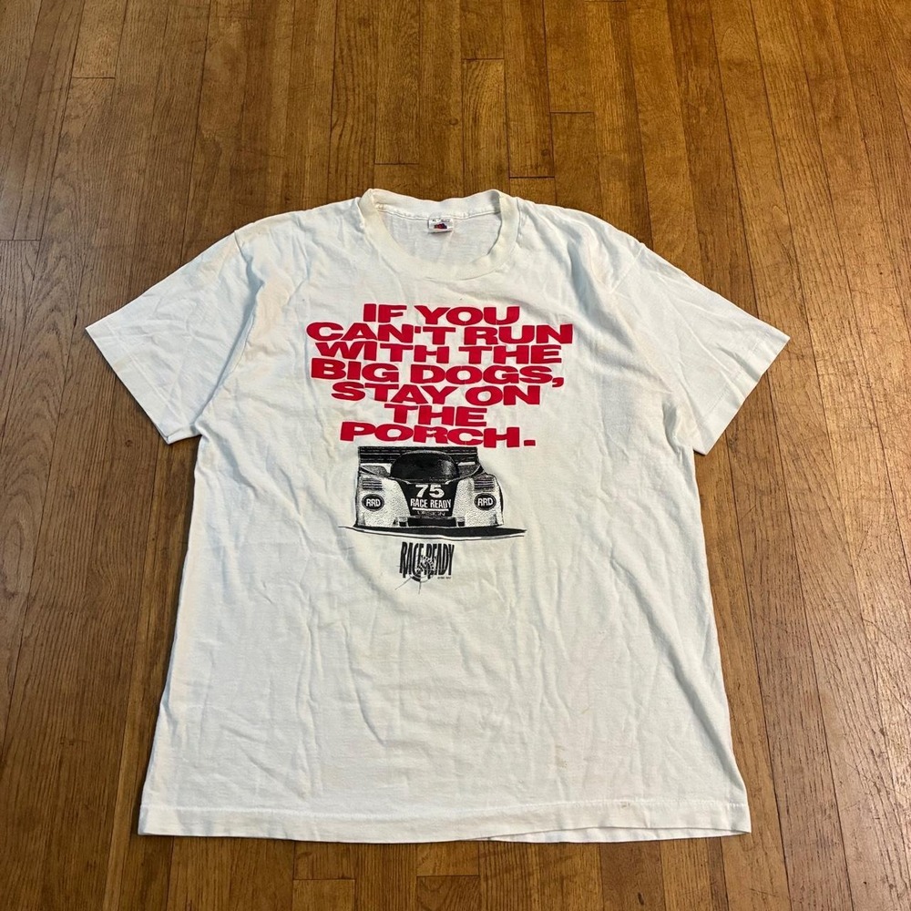 Vintage Fruit of the Loom Race Ready Motorsports Graphic T Shirt XL Made in USA